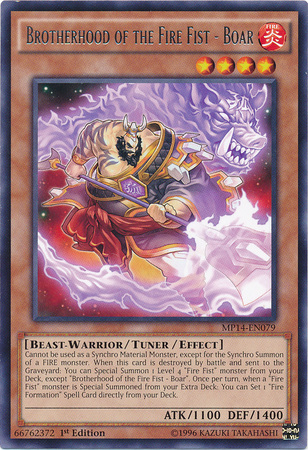 Brotherhood of the Fire Fist - Boar [MP14-EN079] Rare Yu-Gi-Oh!