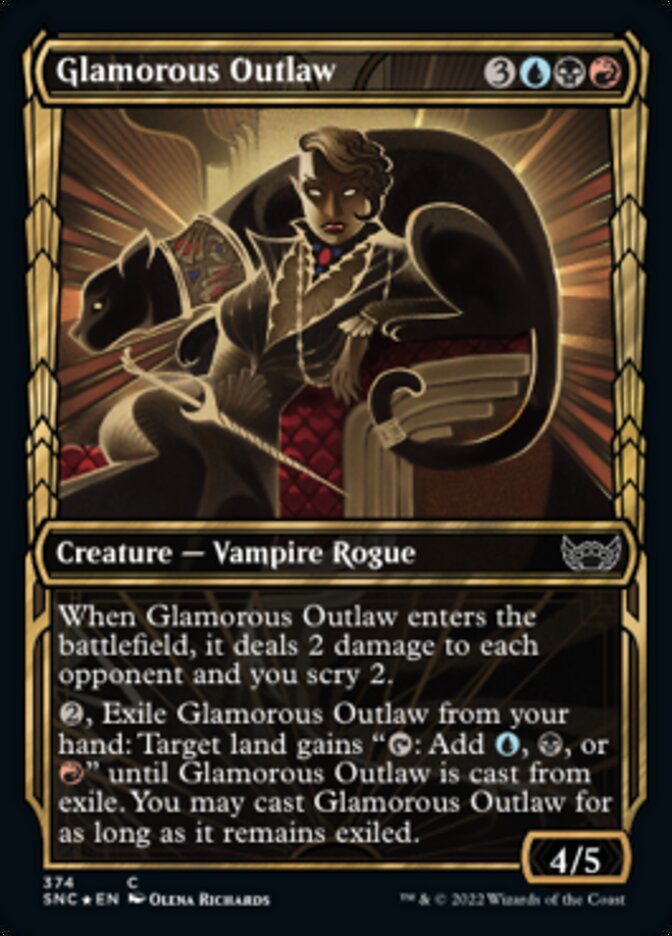 Glamorous Outlaw (Showcase Golden Age Gilded Foil) [Streets of New Capenna] Magic: The Gathering