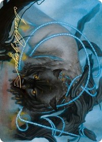 Bind the Monster Art Card (Gold-Stamped Signature) [Kaldheim Art Series] Magic: The Gathering