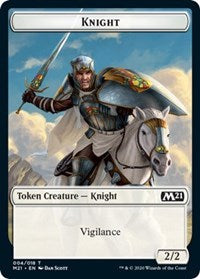 Knight // Pirate Double-Sided Token [Core Set 2021 Tokens] Magic: The Gathering