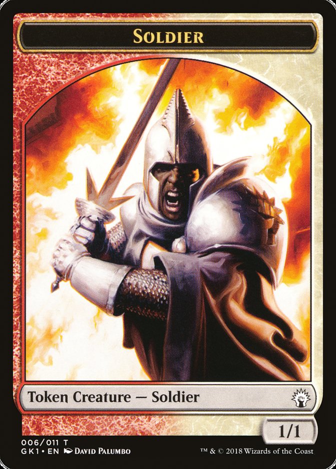 Soldier // Goblin Double-Sided Token [Guilds of Ravnica Guild Kit Tokens] Magic: The Gathering
