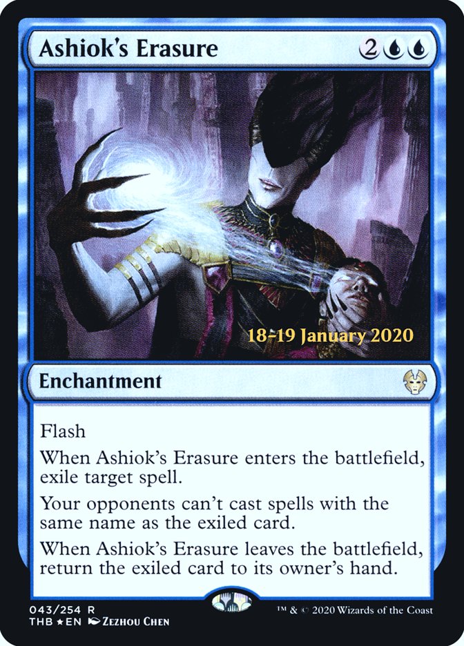 Ashiok's Erasure [Theros Beyond Death Prerelease Promos] Magic: The Gathering