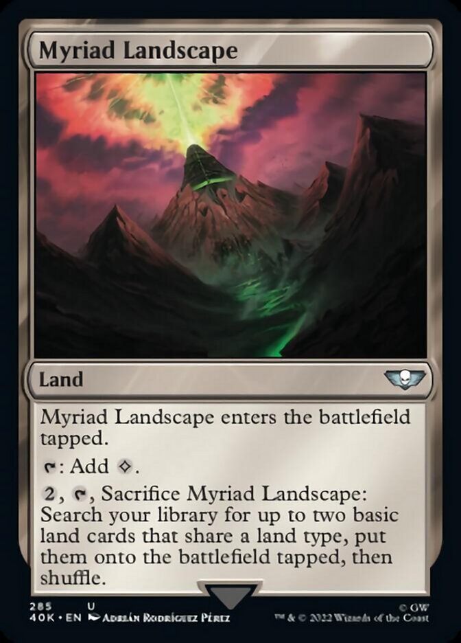 Myriad Landscape (Surge Foil) [Warhammer 40,000] Magic: The Gathering