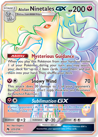 Alolan Ninetales GX (225/214) [Sun & Moon: Lost Thunder] Pokémon