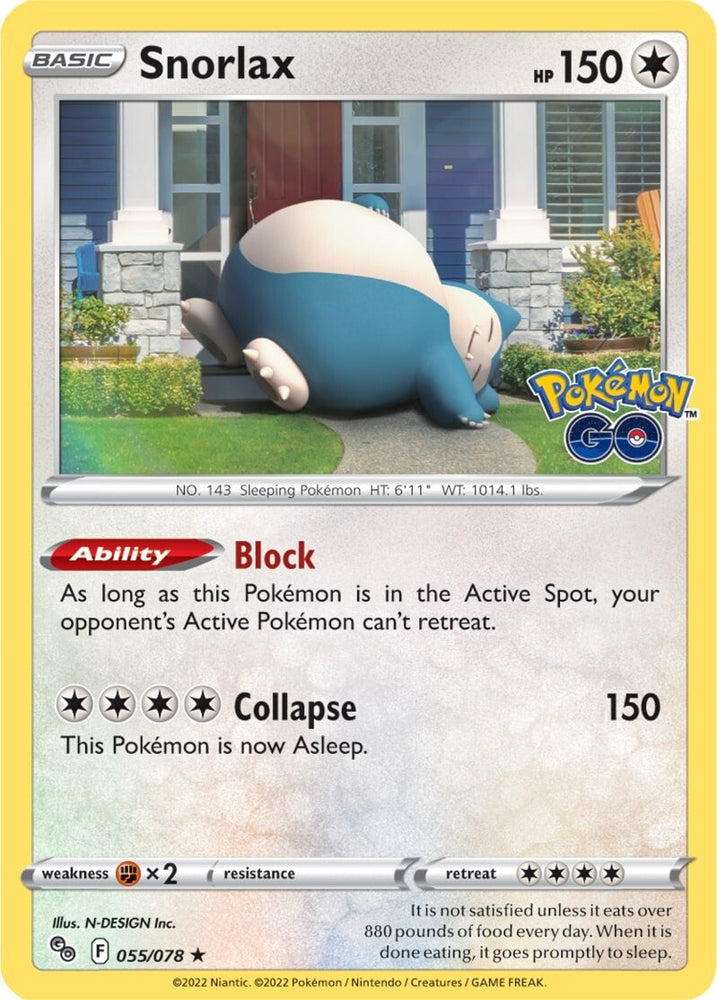 Snorlax (055/078) [Pokémon GO] Pokémon