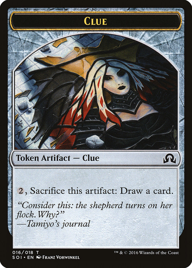 Clue Token (016/018) [Shadows over Innistrad Tokens] Magic: The Gathering