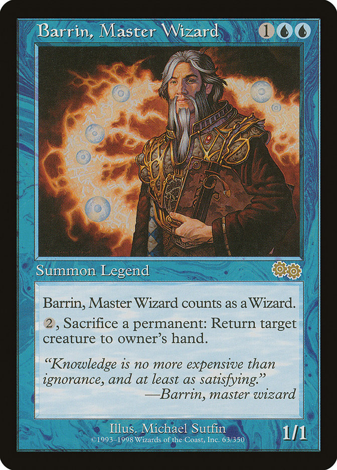 Barrin, Master Wizard [Urza's Saga] Magic: The Gathering