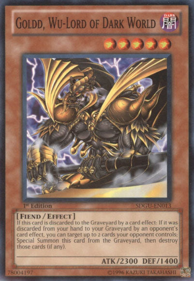 Goldd, Wu-Lord of Dark World [SDGU-EN013] Common Yu-Gi-Oh!