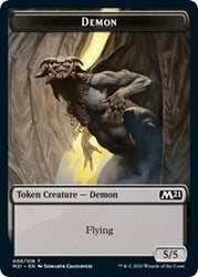 Demon // Zombie Double-Sided Token [Core Set 2021 Tokens] Magic: The Gathering