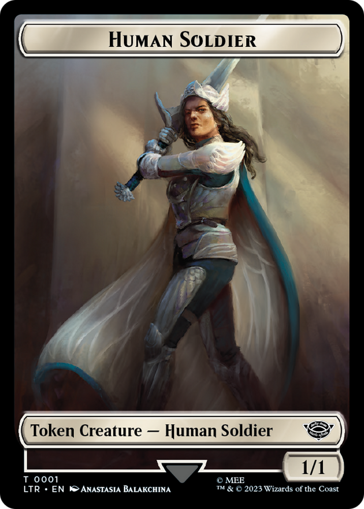 Food (10) // Human Soldier (01) Double-Sided Token [The Lord of the Rings: Tales of Middle-Earth Tokens] Magic: The Gathering