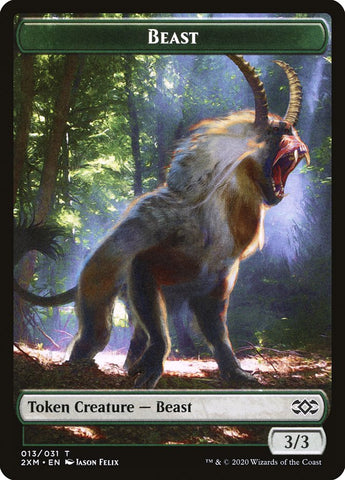 Beast Token [Double Masters Tokens] Magic: The Gathering