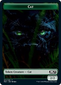 Cat (011) // Zombie Double-Sided Token [Core Set 2021 Tokens] Magic: The Gathering