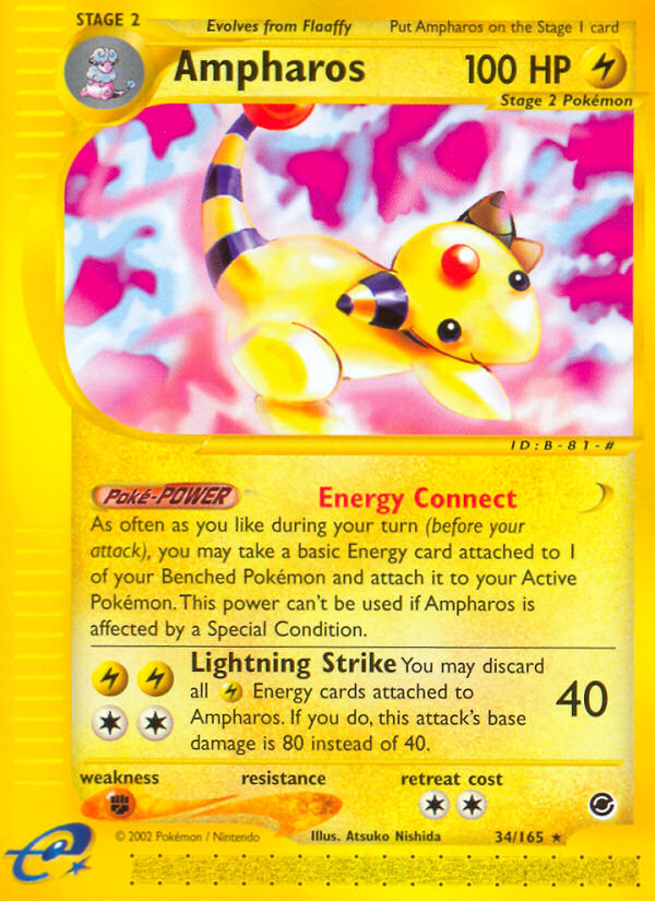 Ampharos (34/165) [Expedition: Base Set] Pokémon