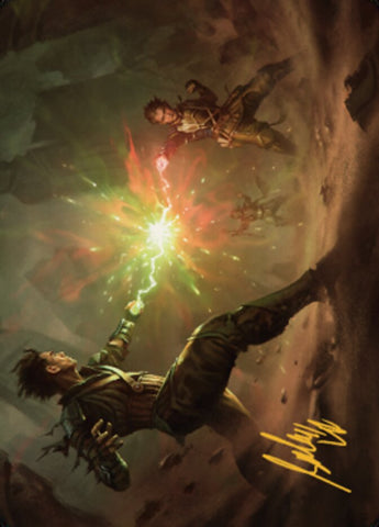 Brotherhood's End Art Card (Gold-Stamped Signature) [The Brothers' War Art Series] Magic: The Gathering