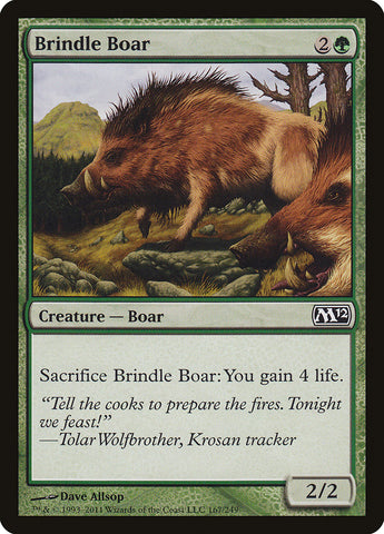 Brindle Boar [Magic 2012] Magic: The Gathering