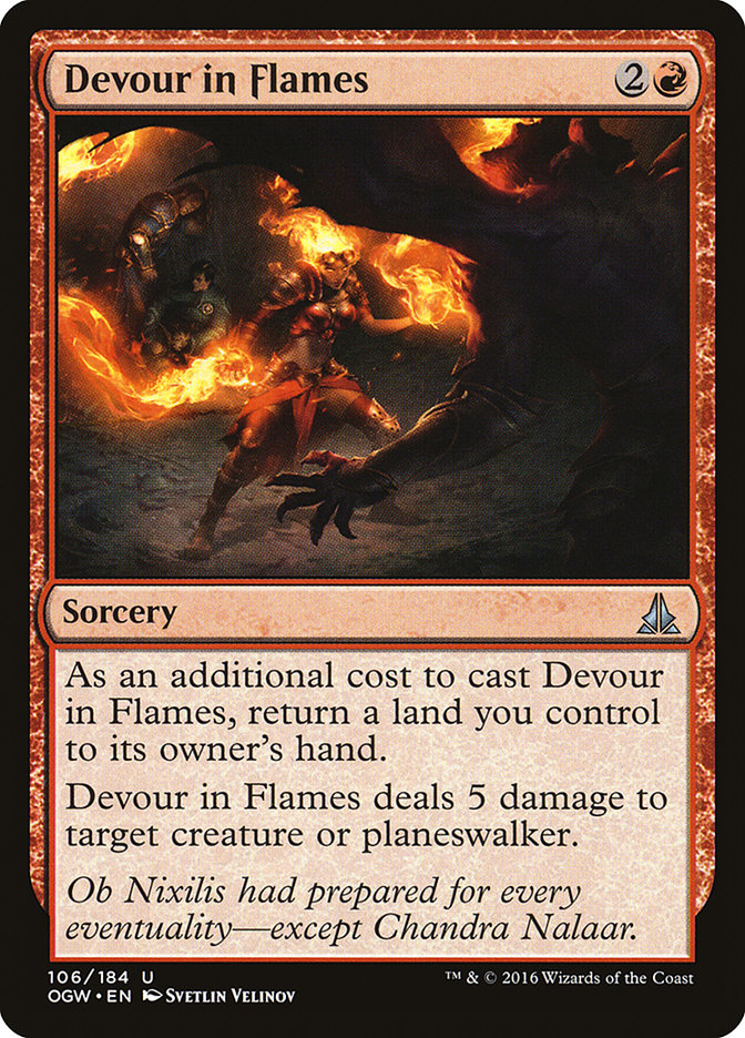 Devour in Flames [Oath of the Gatewatch] Magic: The Gathering