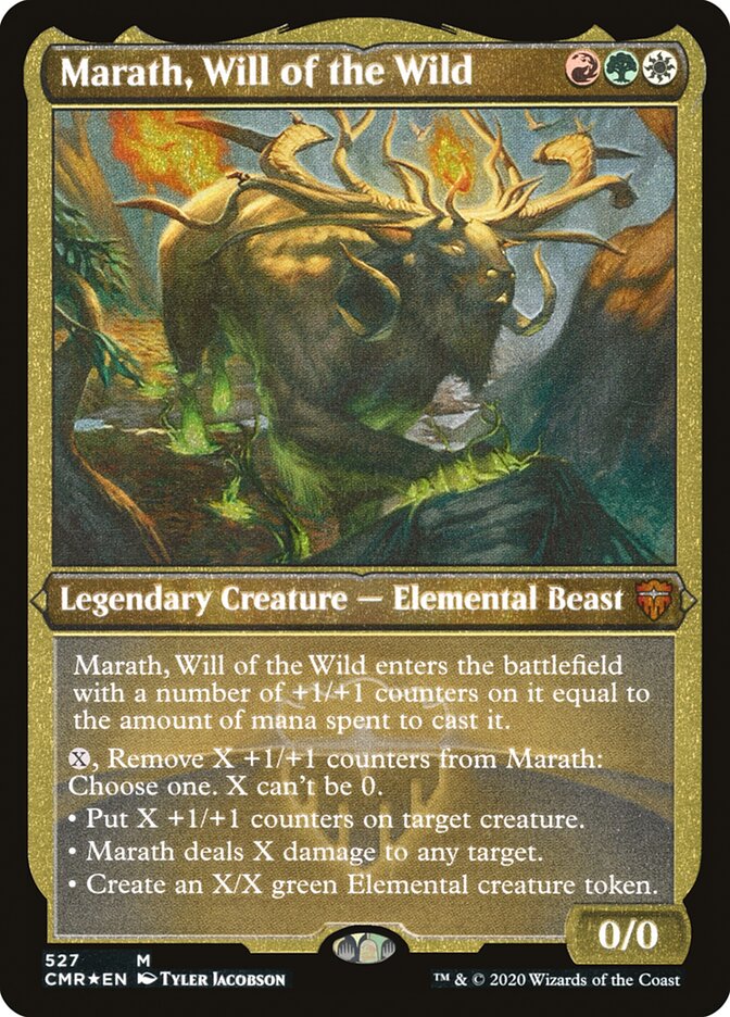 Marath, Will of the Wild (Etched) [Commander Legends] Magic: The Gathering