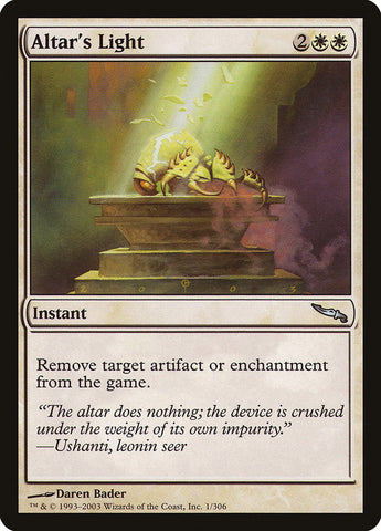 Altar's Light [Mirrodin] Magic: The Gathering
