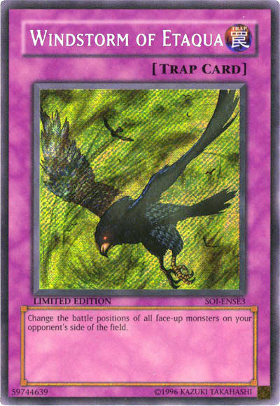 Windstorm of Etaqua [SOI-ENSE3] Secret Rare Yu-Gi-Oh!