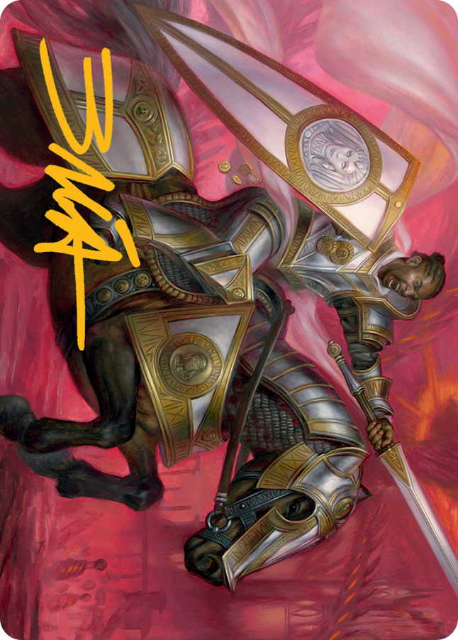Sigiled Sentinel Art Card (Gold-Stamped Signature) [March of the Machine Art Series] Magic: The Gathering