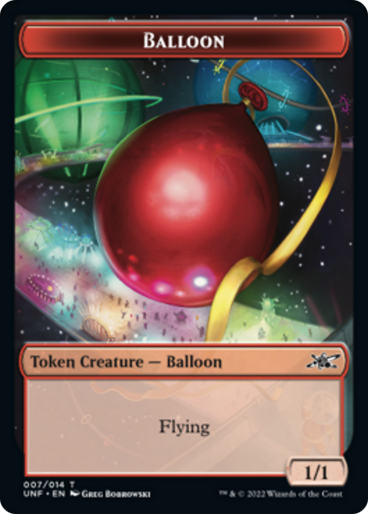Teddy Bear // Balloon Double-Sided Token [Unfinity Tokens] Magic: The Gathering