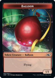 Cat // Balloon Double-Sided Token [Unfinity Tokens] Magic: The Gathering