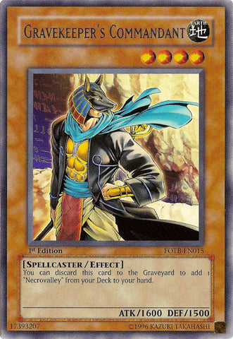 Gravekeeper's Commandant [FOTB-EN015] Rare Yu-Gi-Oh!
