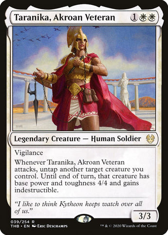 Taranika, Akroan Veteran [Theros Beyond Death] Magic: The Gathering