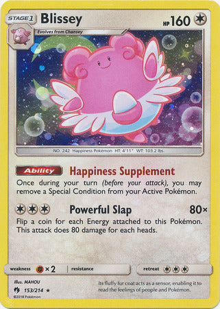 Blissey (153/214) (Cosmos Holo) [Sun & Moon: Lost Thunder] Pokémon