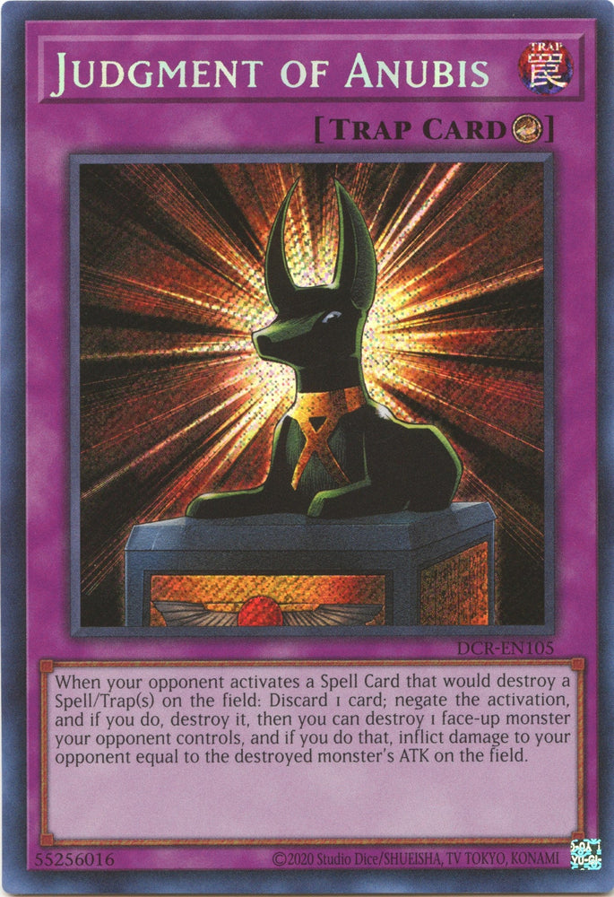 Judgment of Anubis (25th Anniversary) [DCR-EN105] Secret Rare Yu-Gi-Oh!