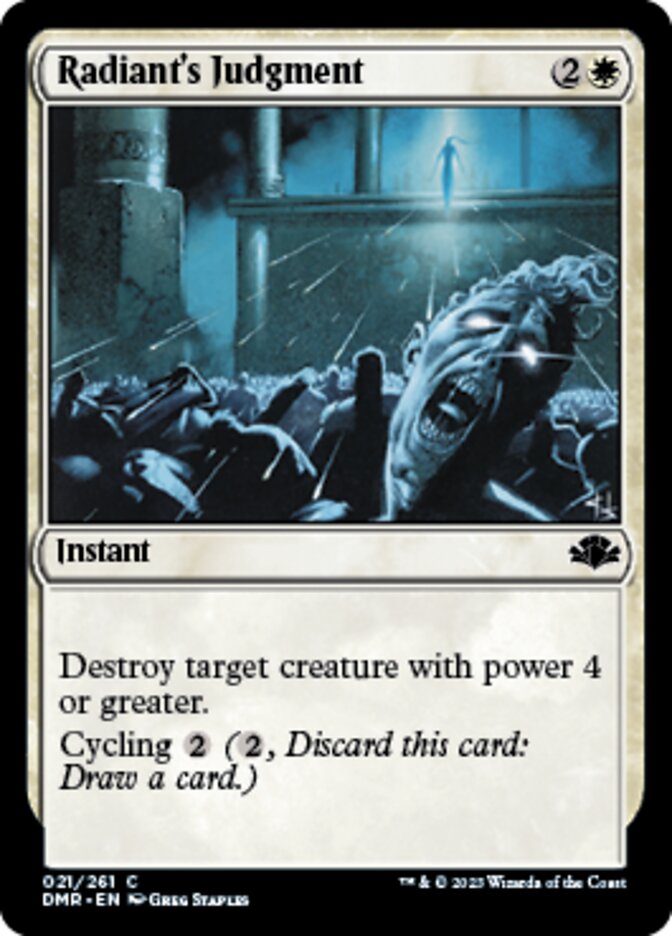 Radiant's Judgment [Dominaria Remastered] Magic: The Gathering