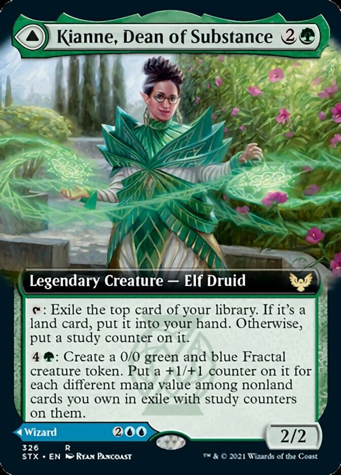 Kianne, Dean of Substance // Imbraham, Dean of Theory (Extended Art) [Strixhaven: School of Mages] Magic: The Gathering