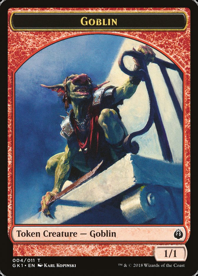 Weird // Goblin Double-Sided Token [Guilds of Ravnica Guild Kit Tokens] Magic: The Gathering