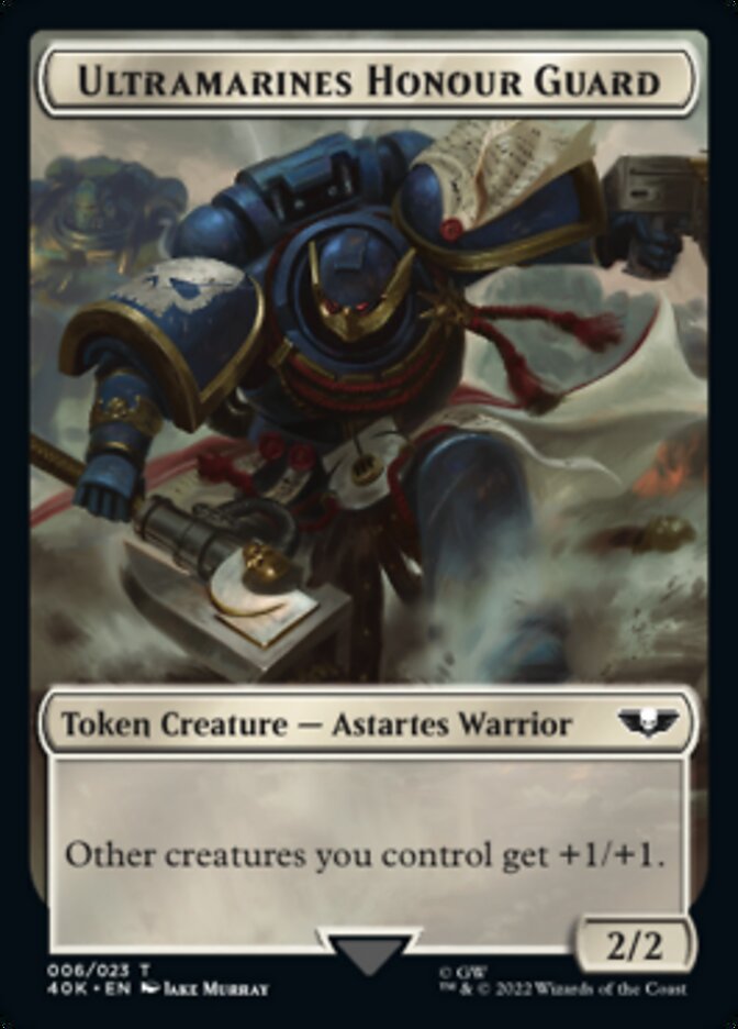 Soldier (003) // Ultramarines Honour Guard Double-Sided Token [Warhammer 40,000 Tokens] Magic: The Gathering