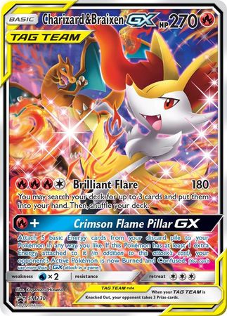 Charizard & Braixen GX (SM230) (Jumbo Card) [Sun & Moon: Black Star Promos] Pokémon