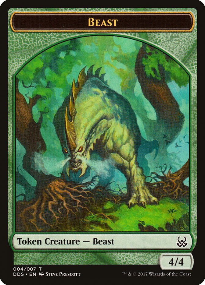 Beast Token [Duel Decks: Mind vs. Might Tokens] Magic: The Gathering
