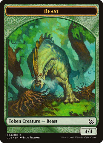 Beast Token [Duel Decks: Mind vs. Might Tokens] Magic: The Gathering