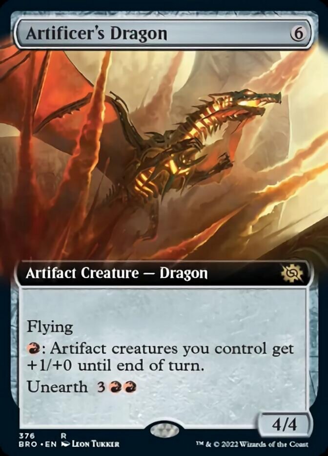 Artificer's Dragon (Extended Art) [The Brothers' War] Magic: The Gathering