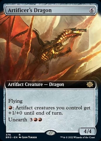 Artificer's Dragon (Extended Art) [The Brothers' War] Magic: The Gathering