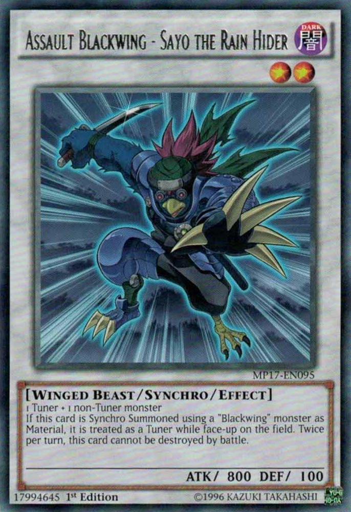 Assault Blackwing - Sayo the Rain Hider [MP17-EN095] Rare Yu-Gi-Oh!