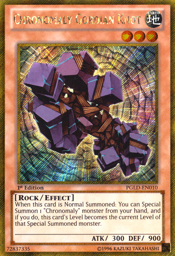 Chronomaly Gordian Knot [PGLD-EN010] Gold Secret Rare Yu-Gi-Oh!