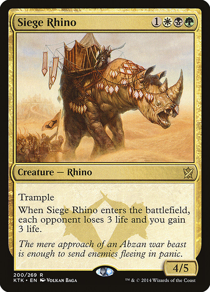 Siege Rhino [Khans of Tarkir] Magic: The Gathering