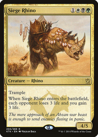 Siege Rhino [Khans of Tarkir] Magic: The Gathering