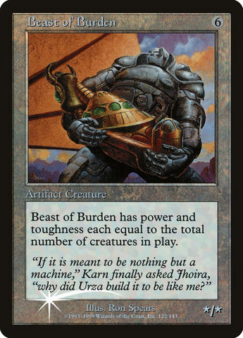 Beast of Burden (Misprinted) [Urza's Legacy Promos] Magic: The Gathering