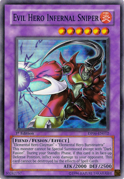 Evil Hero Infernal Sniper [DP06-EN012] Super Rare Yu-Gi-Oh!