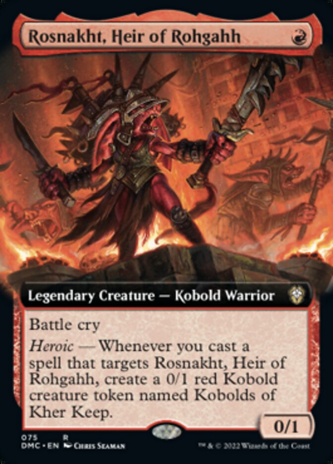 Rosnakht, Heir of Rohgahh (Extended Art) [Dominaria United Commander] Magic: The Gathering