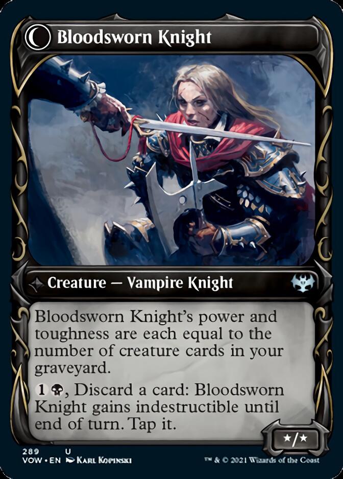 Bloodsworn Squire // Bloodsworn Knight (Showcase Fang Frame) [Innistrad: Crimson Vow] Magic: The Gathering