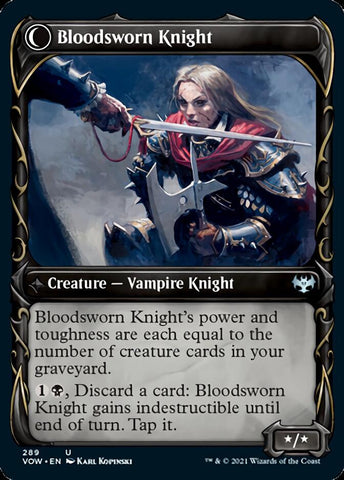 Bloodsworn Squire // Bloodsworn Knight (Showcase Fang Frame) [Innistrad: Crimson Vow] Magic: The Gathering