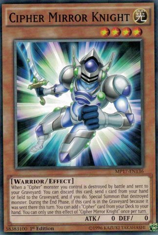 Cipher Mirror Knight [MP17-EN136] Common Yu-Gi-Oh!