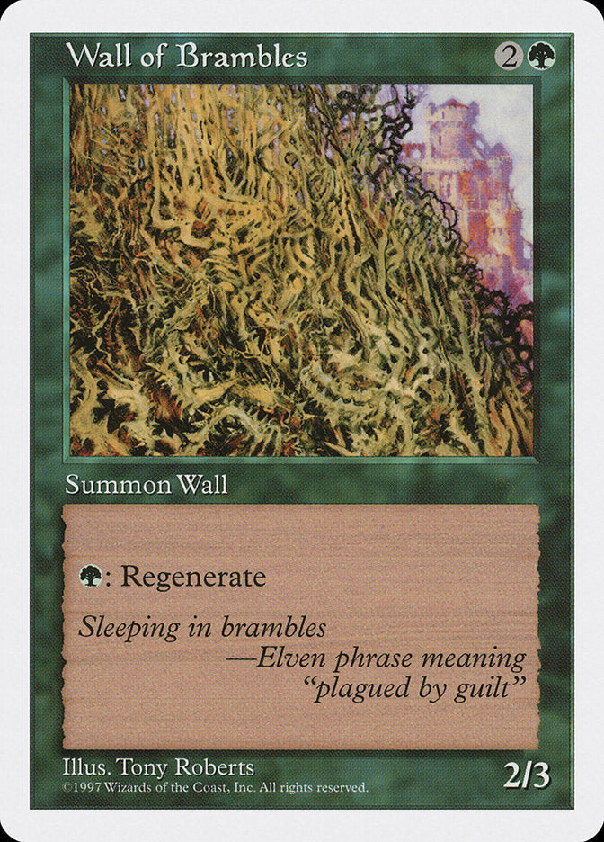 Wall of Brambles [Fifth Edition] Magic: The Gathering